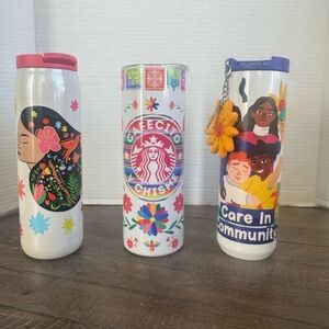 Starbucks Vibrant Floral and Community Tumblers